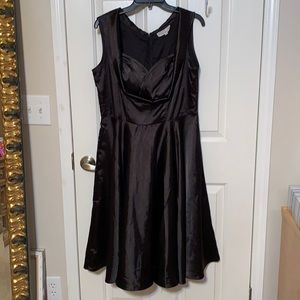 Black satin Maggie Tang XL dress